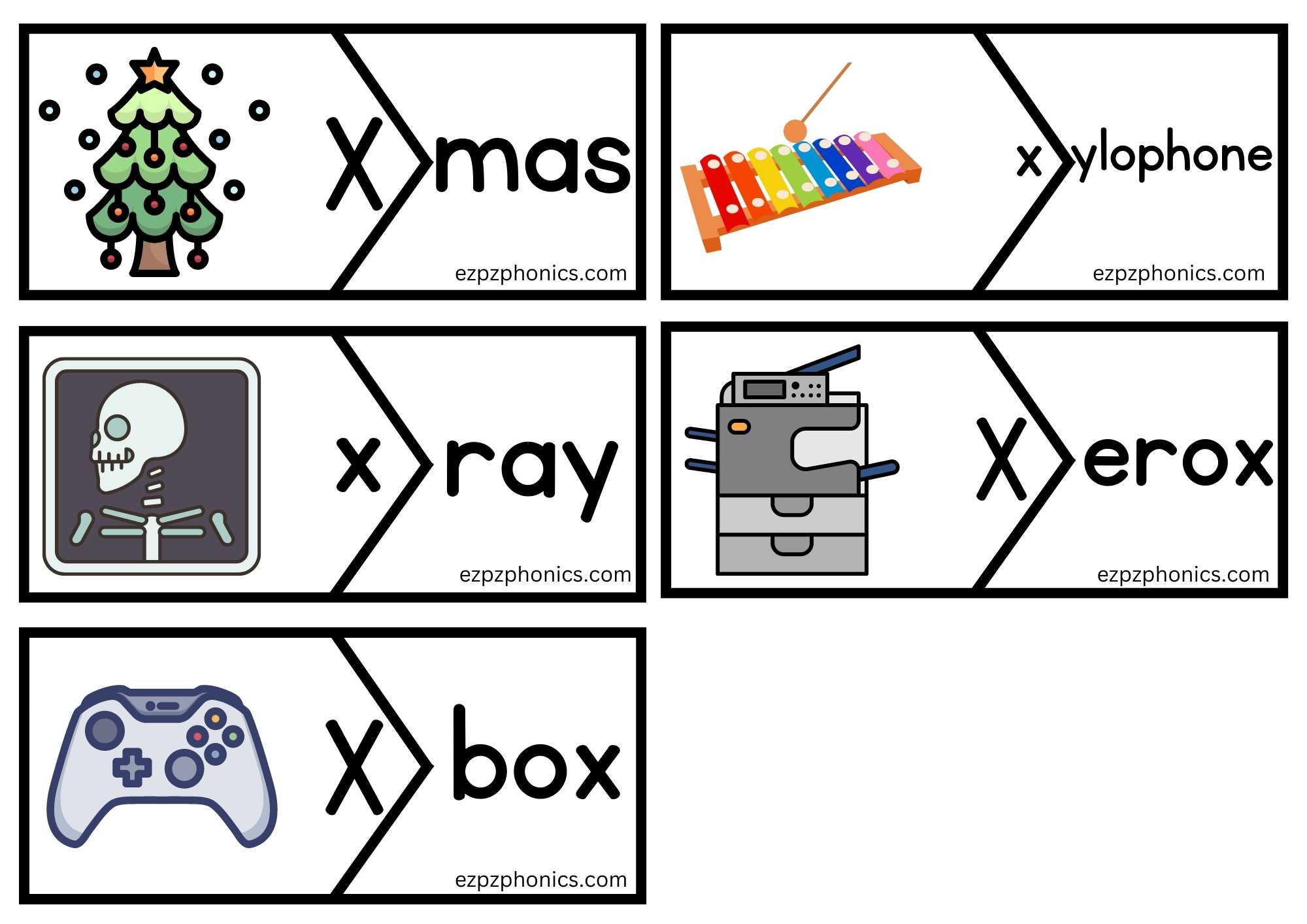 Letter X Write And Find Beginning Sounds Worksheet